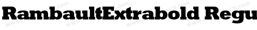 RambaultExtrabold Regular字体转换
